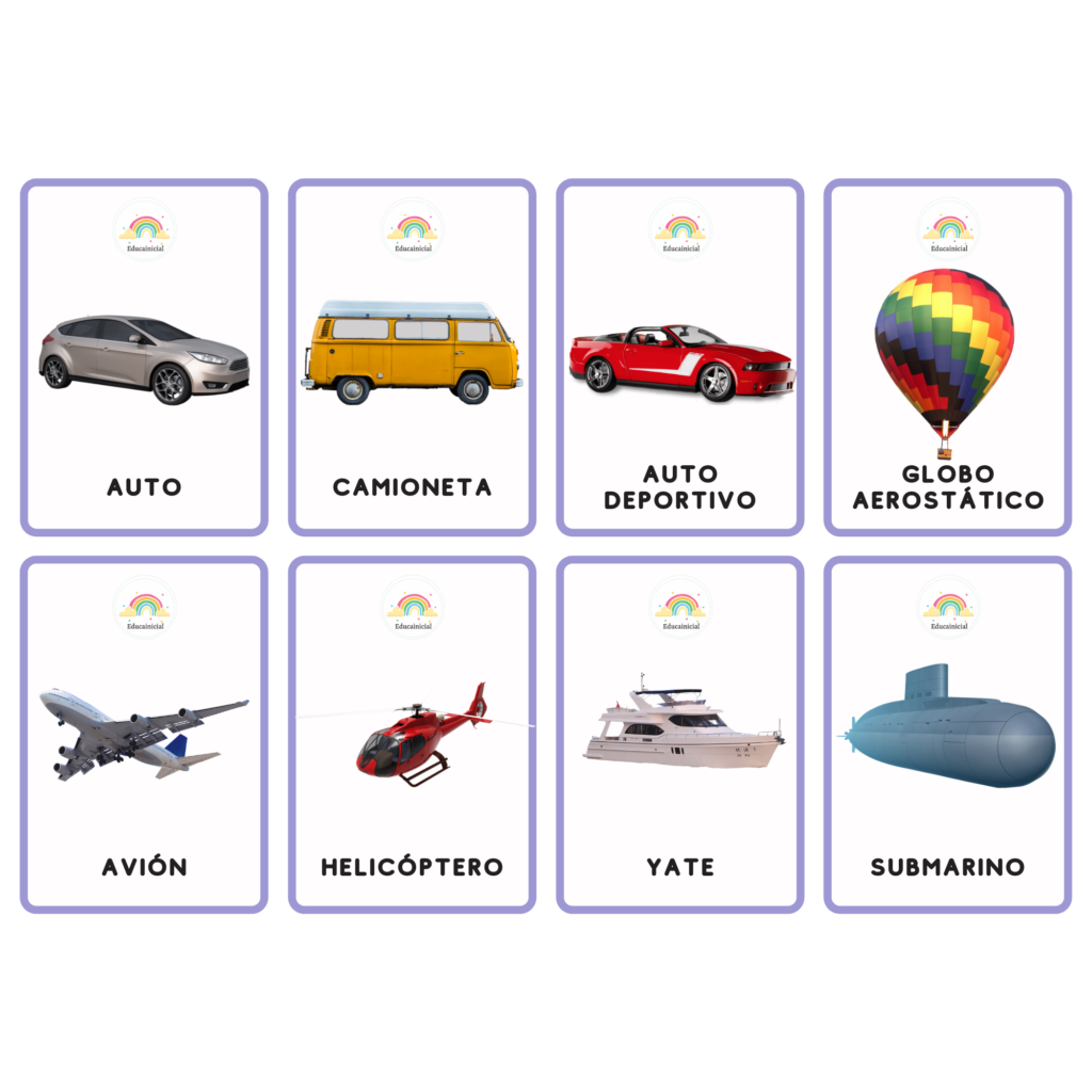 Medios de transporte PDF Educainicial
